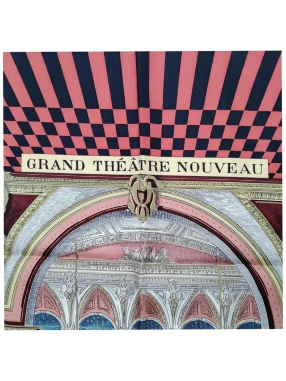 Authentic Hermès Grand Théâtre Nouveau Carré 90 Silk Scarf